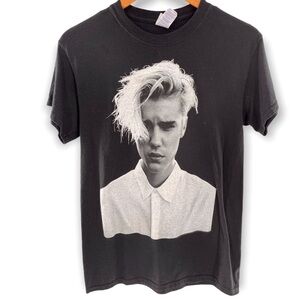 Justin Bieber Purpose Tour Unisex Black Concert T-Shirt Size small